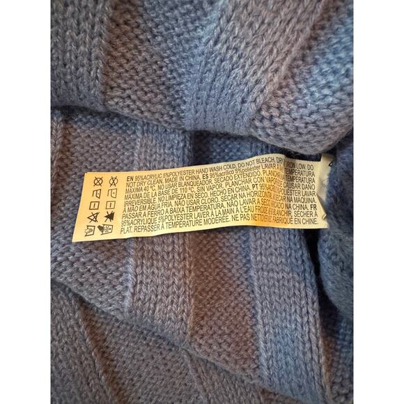 Forever 21 V Neck Knit Sweater Crop Top Blue Women's Size Medium - Picture 7 of 10